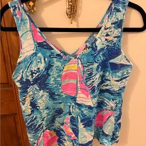 Lilly Pulitzer Blue and Pink Tank Top